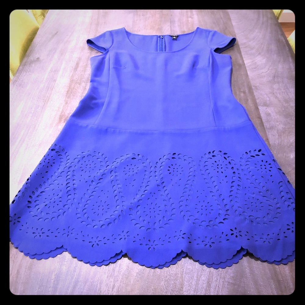 Ann Taylor drop waist laser-cut dress